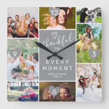 Moment moderne remerciant 8 photos collage grille
