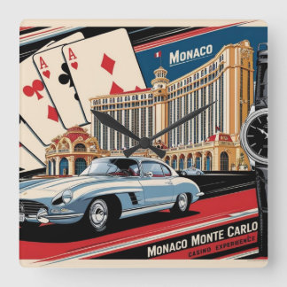 Horloge Carrée Monaco Monte Carlo Luxury Car Watch
