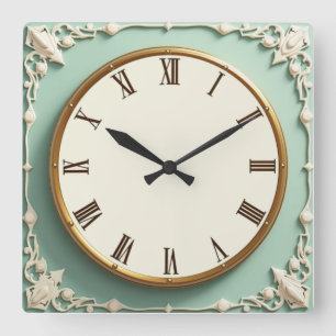Horloge Carrée Monnaie Art Déco