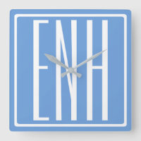 Monogramme Initiales 3 Moderne Gras | Bleu Clair