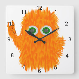Horloge Carrée Monstre de musique
