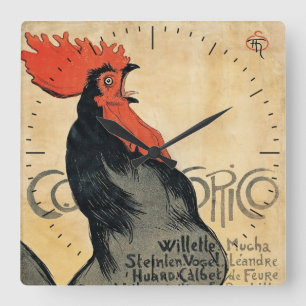 Horloge Carrée Montre de Steinlen Cocurico