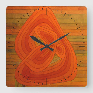 Horloge Carrée Montre isolée de fleur de Paul Klee