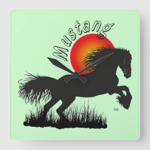 Horloge Carrée Montre Mustang