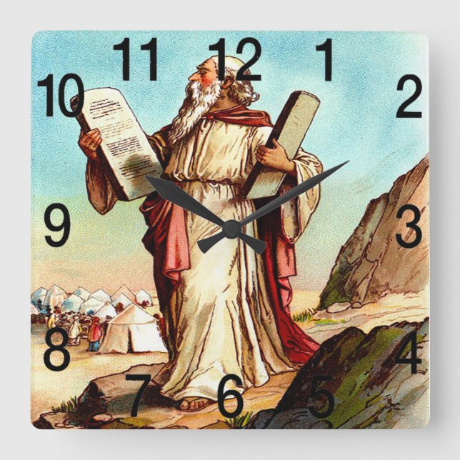 Horloge Carrée Moses with the tables of the law clock (Recto)