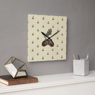 Horloge Carrée motif_3_acorn_1