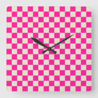 Motif à carreaux rose vif et beige