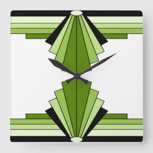 Horloge Carrée Motif Art déco à Greens 2