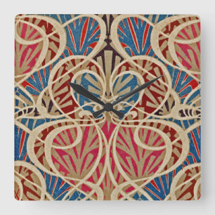 Horloge Carrée Motif Art Nouveau #10 à Emporio Moffa