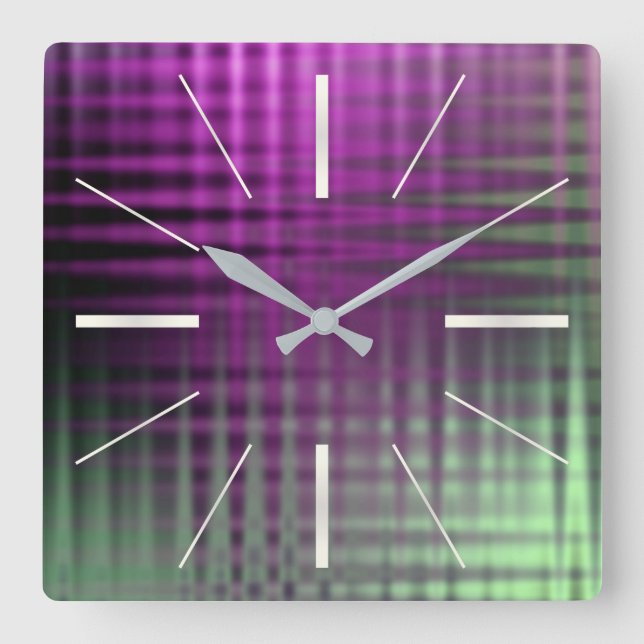 Horloge Carrée motif couleur 1 (Recto)