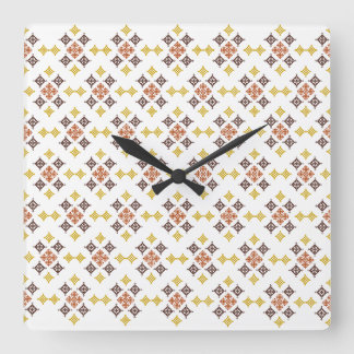 Horloge Carrée Motif de croix mosaïque
