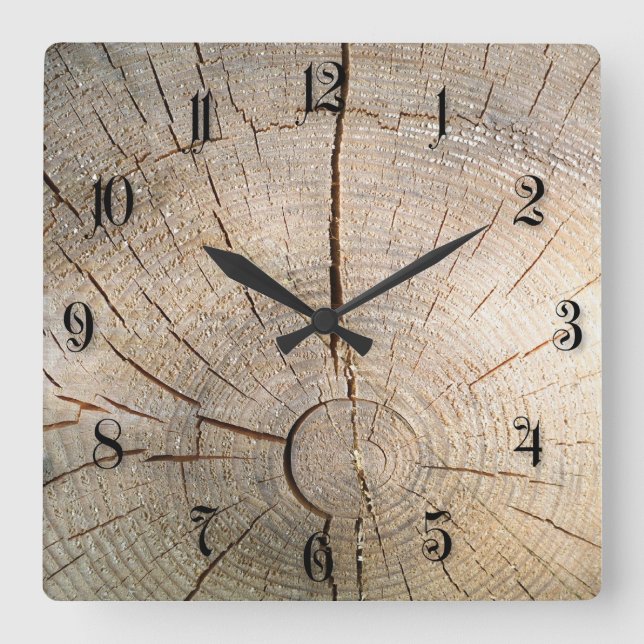 Horloge Carrée Motif de journal (Recto)