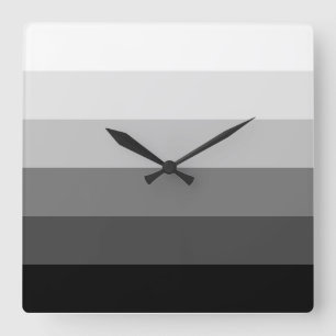 Horloge Carrée Motif dégradé noir blanc moderne