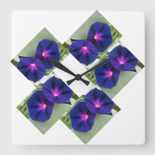 Horloge Carrée Motif floral