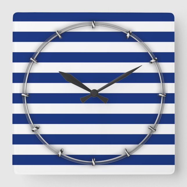 Horloge Carrée Motif nautique (Recto)