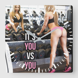 Horloge Carrée Motivation de l'entraînement