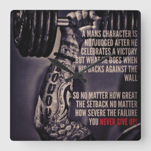 Horloge Carrée Motivation de l'entraînement