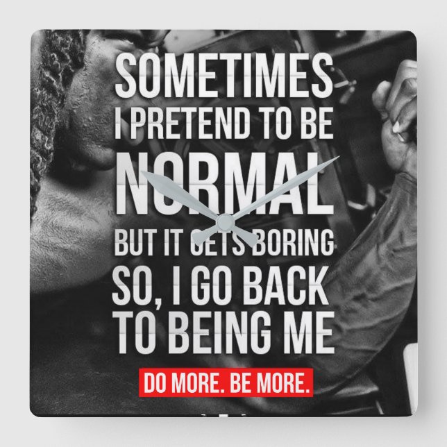 Horloge Carrée Motivation de l'entraînement (Recto)