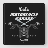Moto Biker Garage Handlebars Cool Noir