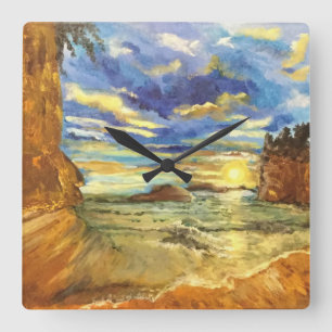 Horloge Carrée Mur acrylique