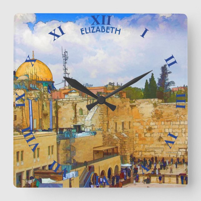 Horloge Carrée Mur occidental à Jérusalem (Mur de tristesse) (Recto)