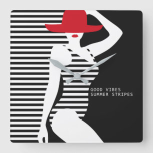 Horloge Carrée Murclock Summer