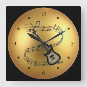 Horloge Carrée ~ musical de Golden Globe de ~ de rouleau de ~ de