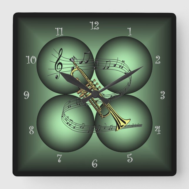 Horloge Carrée ~ ~Musical d'échelle d'horloge musicale de ~ de (Recto)