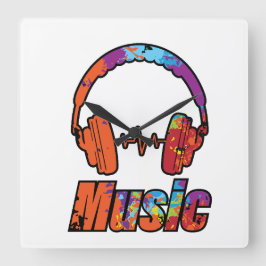 Horloge Carrée Musique