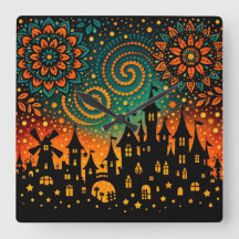 Mystical Night Castle Silhouette