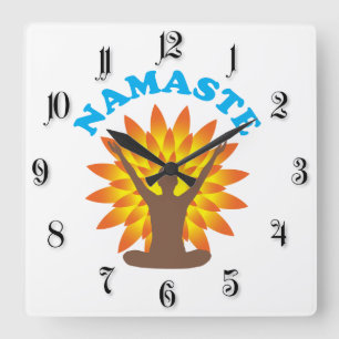 Horloge Carrée Namaste