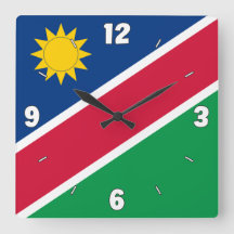Namibie Drapeau Rouge Bleu Vert Blanc Chiffres Pat