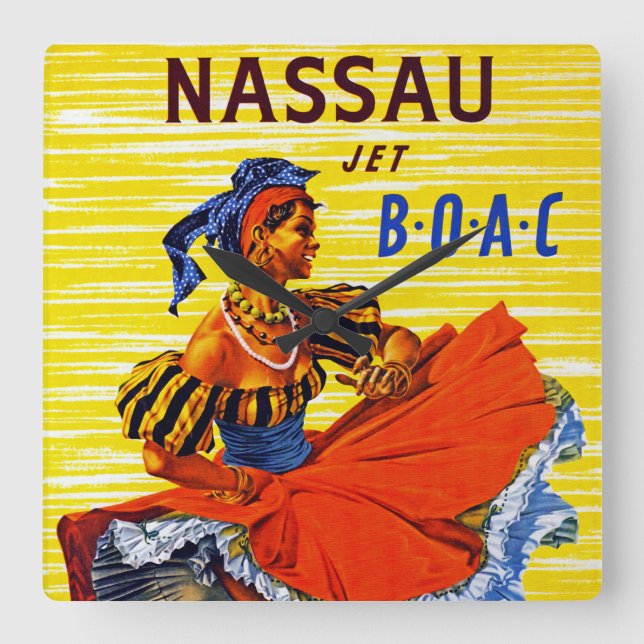 Horloge Carrée Nassau Jet (Recto)