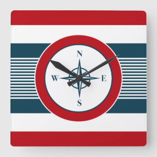 Horloge Carrée Nautical design
