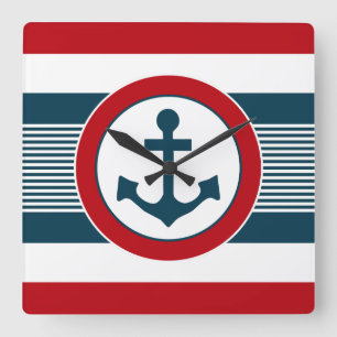 Horloge Carrée Nautical design