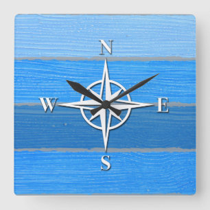 Horloge Carrée Nautical themed design