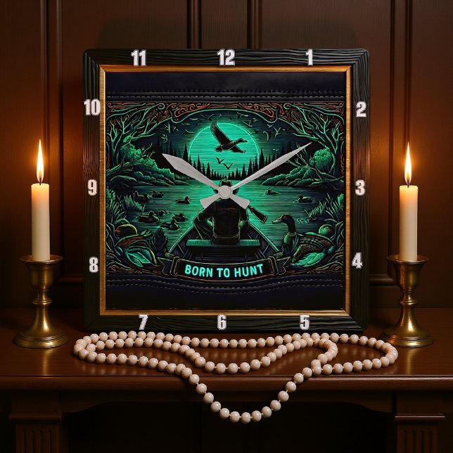 Horloge Carrée Né à Hunt Hunter (Créateur téléchargé)