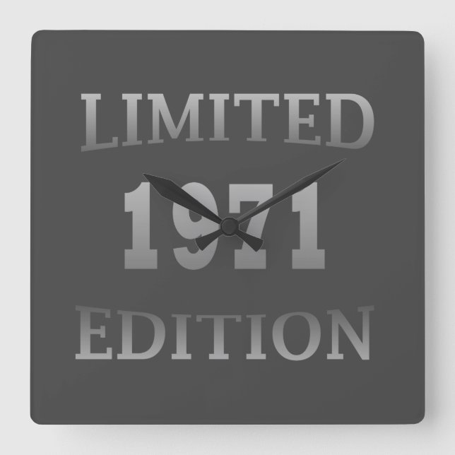 Horloge Carrée Né en 1971 53e anniversaire (Recto)