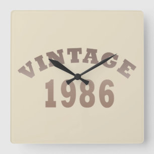 Horloge Carrée Né en 1986 élégant cadeau d'anniversaire moderne v