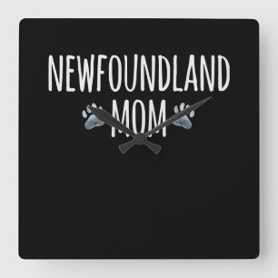 Horloge Carrée Nefoundland dog dolover paws givraws