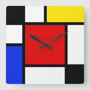 Horloge Carrée Néo-plasticisme 2