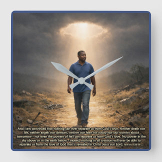 Horloge Carrée Never separated from God