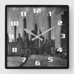 Horloge Carrée New York City vintage