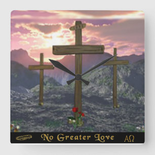 Horloge Carrée No Greater Love Cross