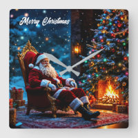 Noël magique Santa Claus cheminée confortable