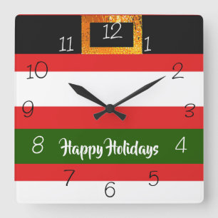 Horloge Carrée Noël Père Noël