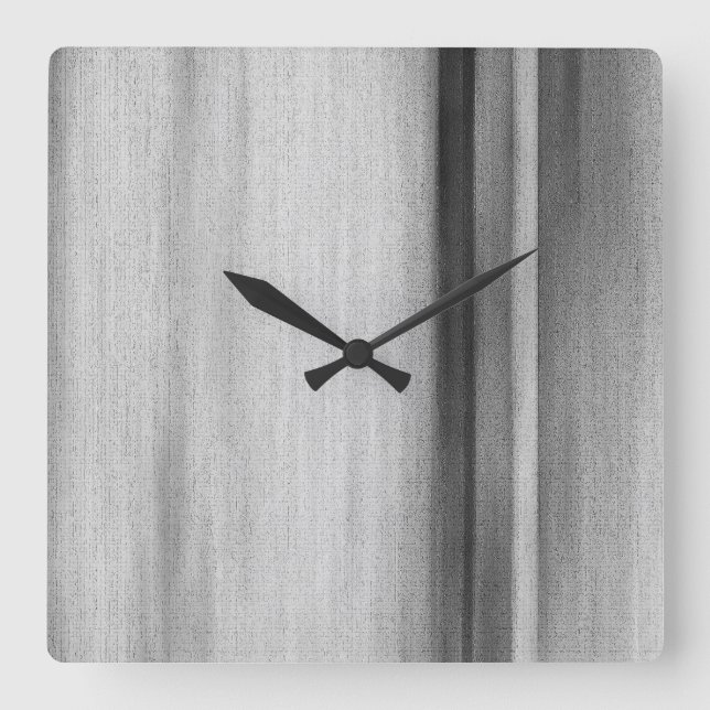 Horloge Carrée Noir blanc gris moderne (Recto)