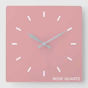 Horloge Carrée Nom de couleur rose quartz rose