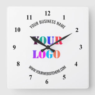 Horloge Carrée Nom de logo personnalisé Site Web Promotionnel Per