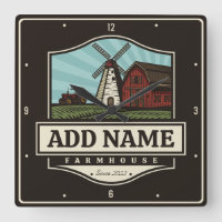 NOM personnalisé Rustic Farmhouse Vieux moulin à v